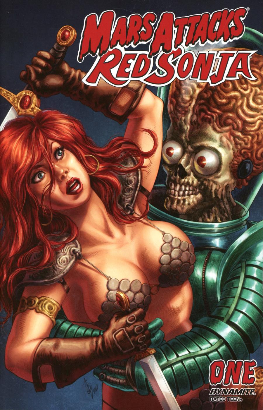 Mars Attacks Red Sonja #1 Cover H Incentive Alan Quah Card Homage Variant Cover