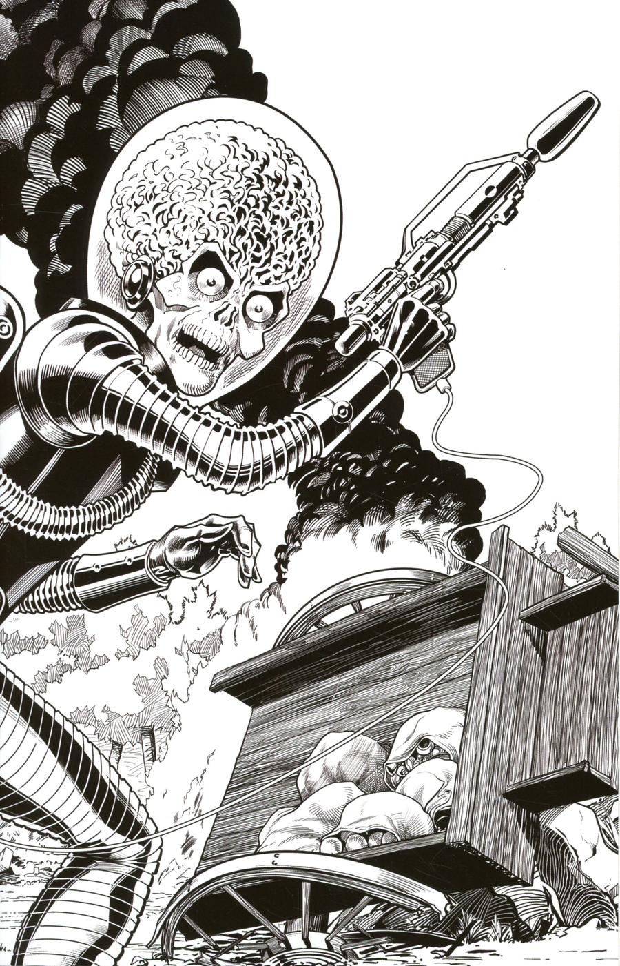 Mars Attacks Red Sonja #1 Cover Q Incentive Barry Kitson Card Homage Black & White Virgin Cover