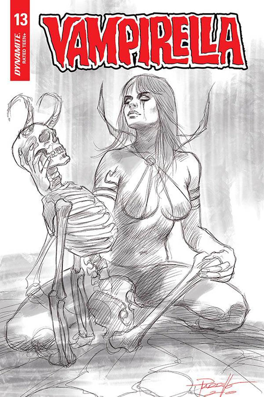 Vampirella Vol 8 #13 Cover J Incentive Lucio Parrillo Black & White Cover