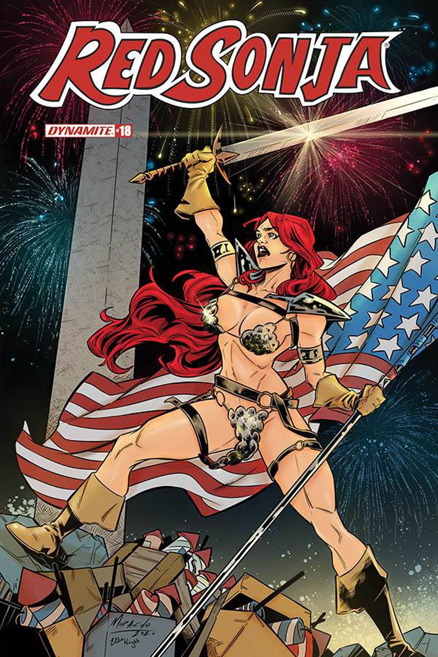 Red Sonja Vol 8 #18 Cover G Incentive Alessandro Miracolo America Together Variant Cover