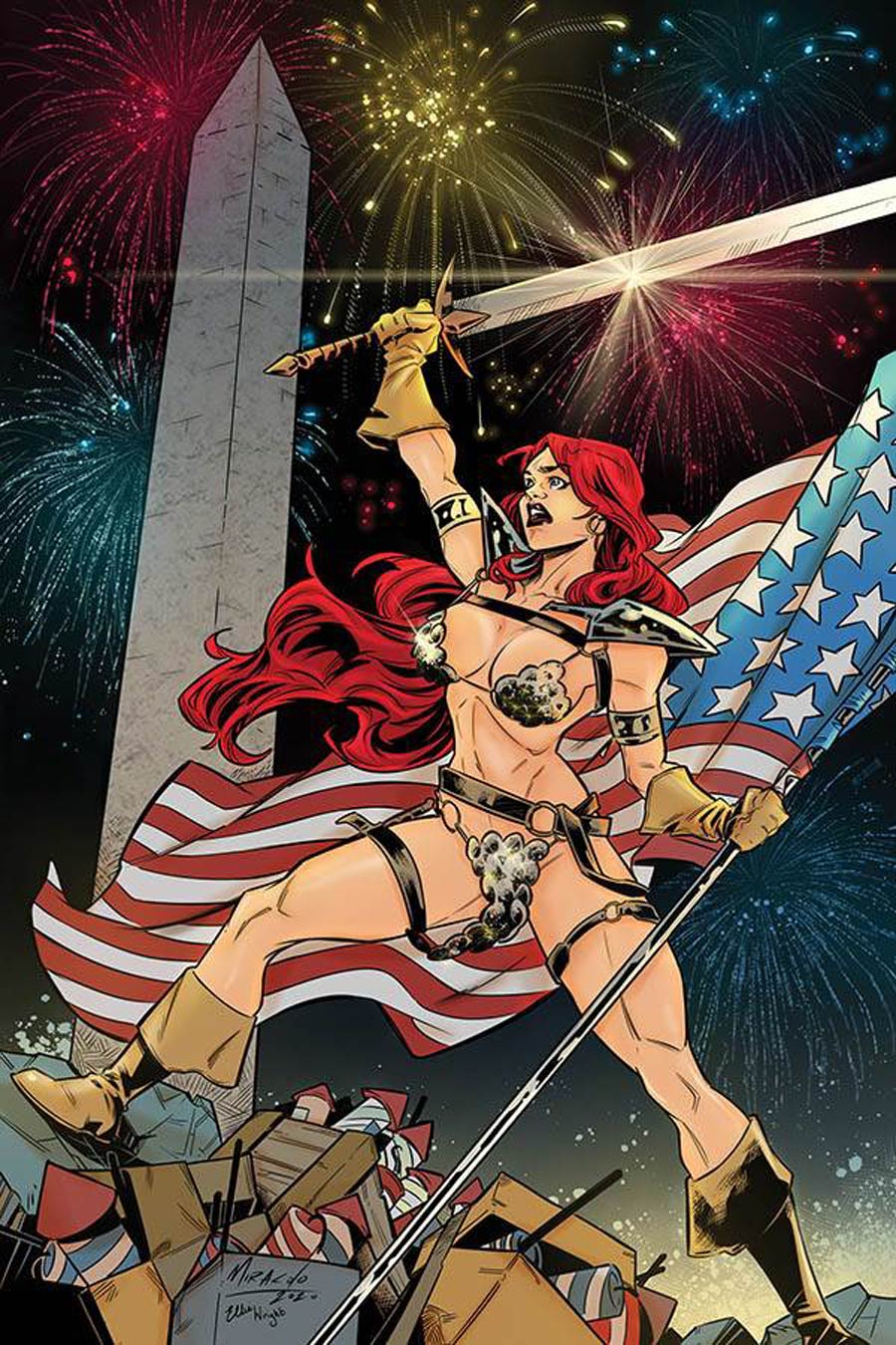 Red Sonja Vol 8 #18 Cover J Incentive Alessandro Miracolo America Together Virgin Cover