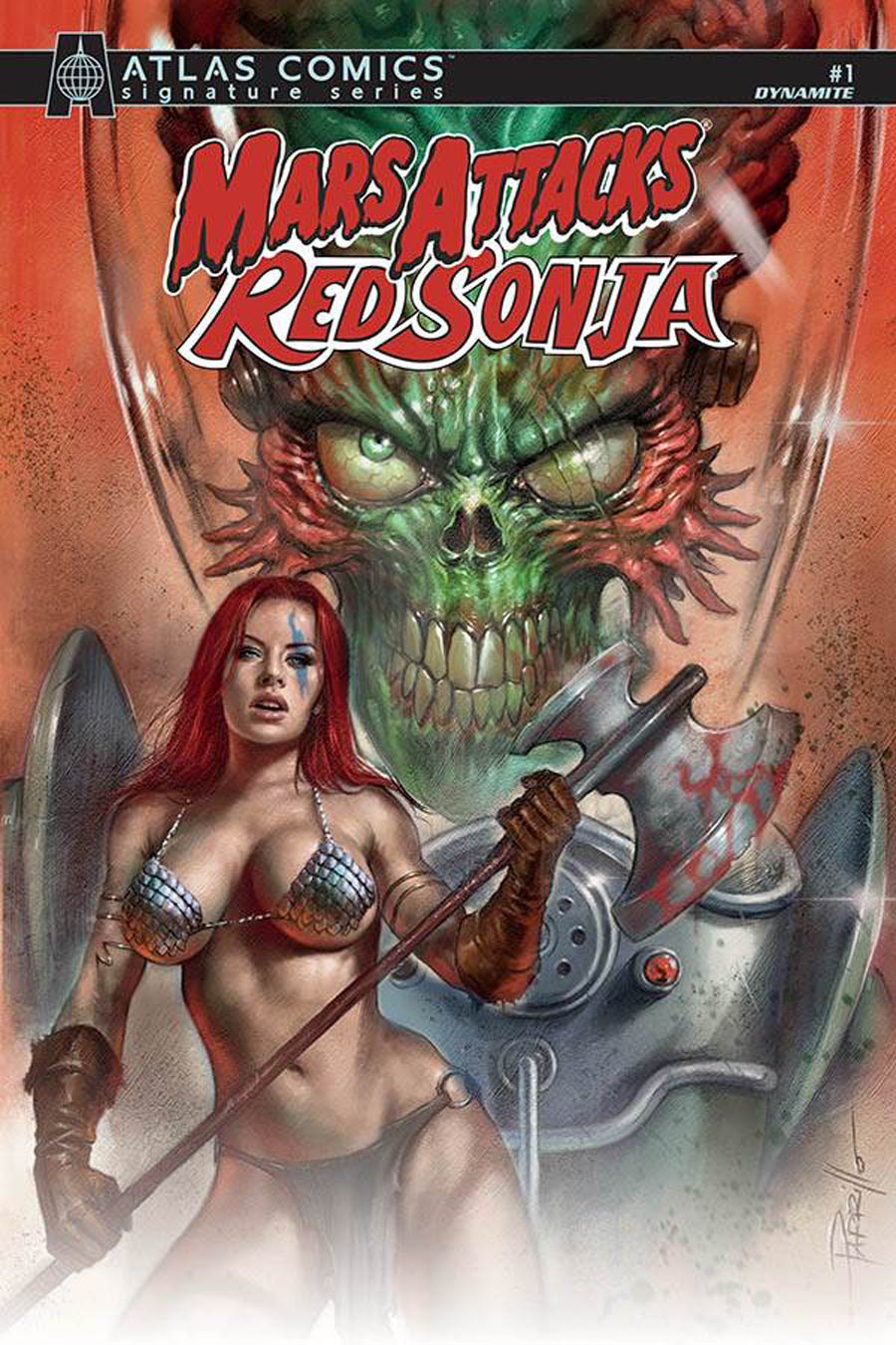Mars Attacks Red Sonja #1 Cover S Atlas Comics Signature Series Signed By John Layman