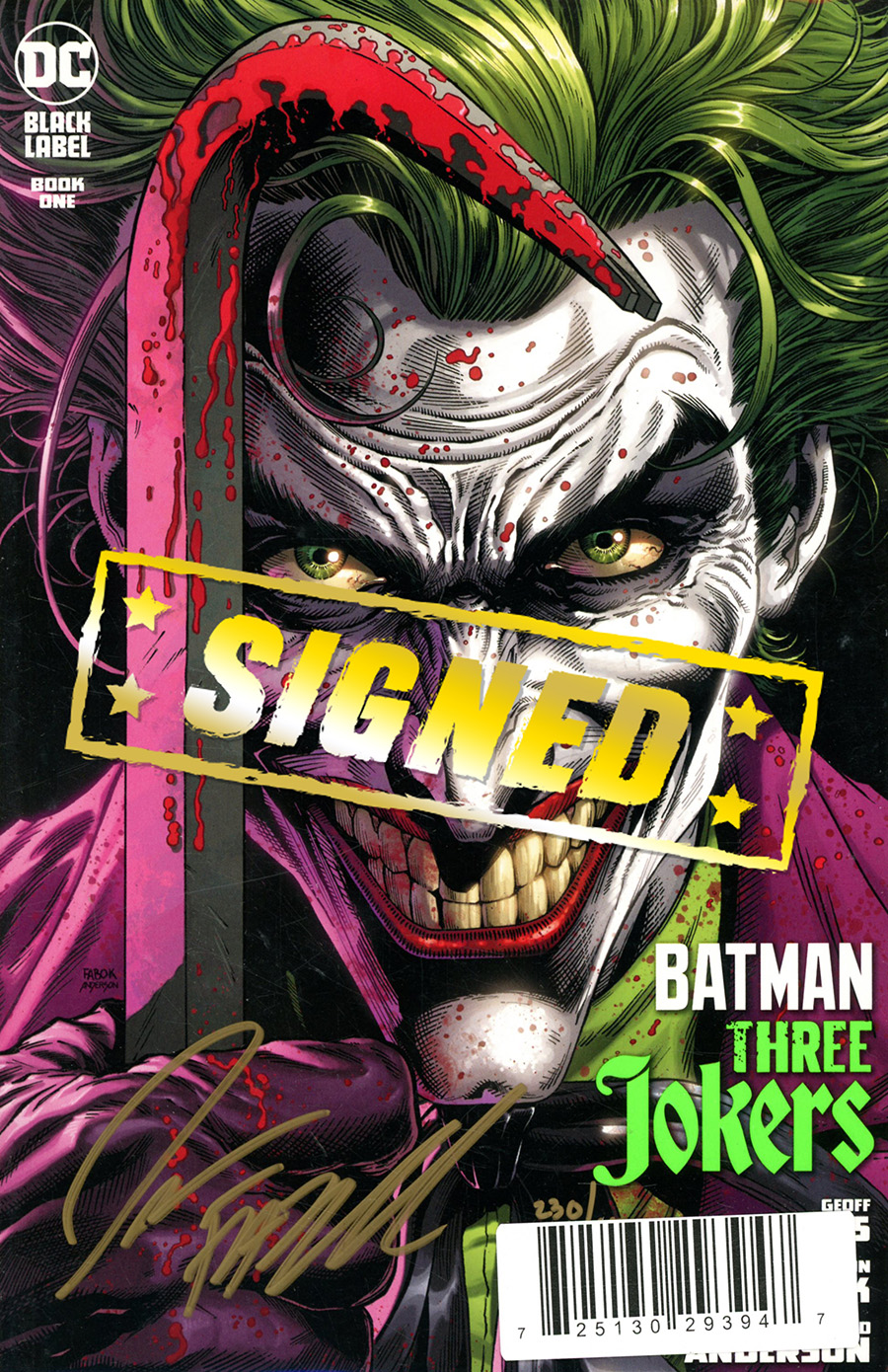 Batman Three Jokers #1 Cover E DF Signed By Jason Fabok