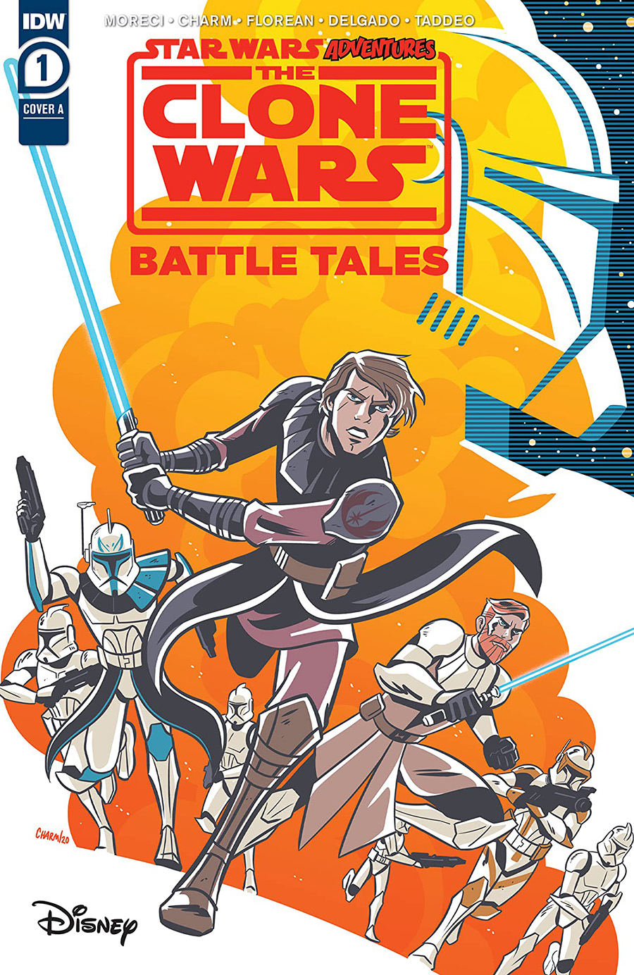 Star Wars Adventures Clone Wars Battle Tales #1 Cover D DF Signed By Michael Moreci