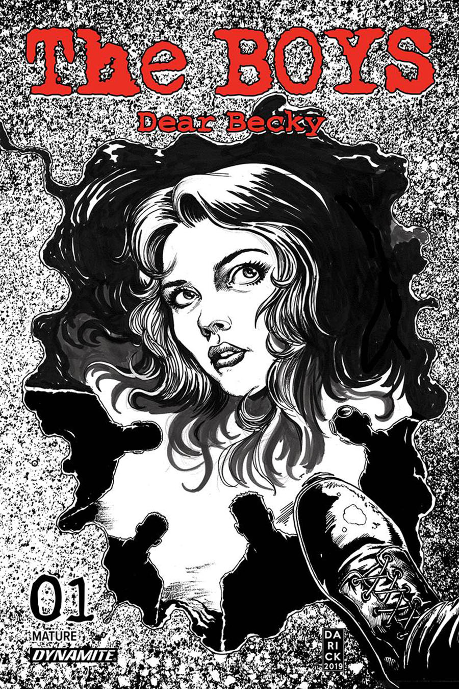 Boys Dear Becky #1 Cover C Incentive Darick Robertson Black & White Cover