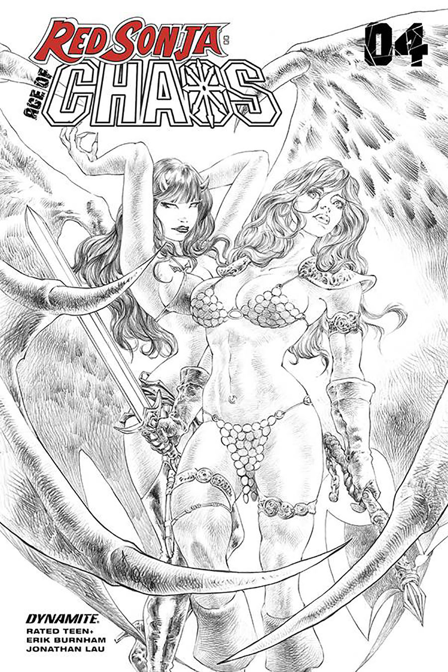 Red Sonja Age Of Chaos #4 Cover I Incentive Alan Quah Sketch Cover