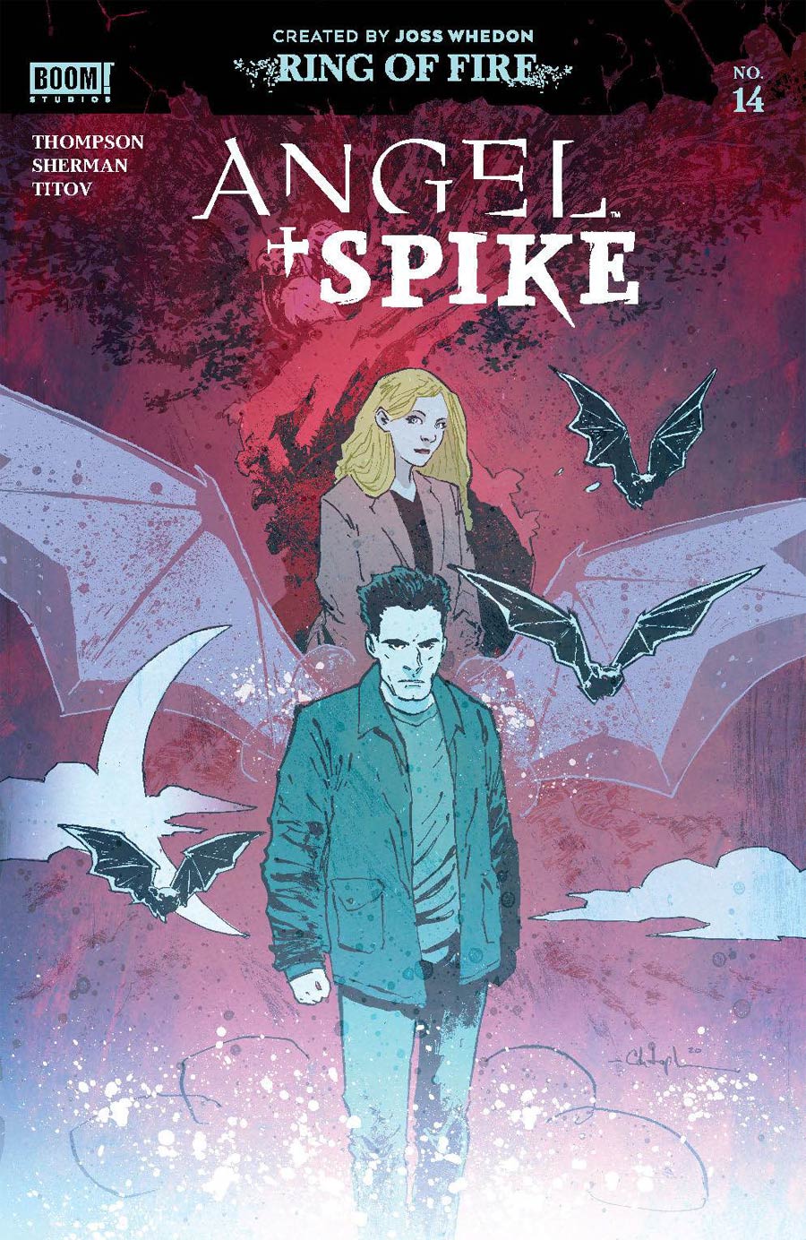 Angel & Spike #14 Cover A Regular Christopher Mitten Cover