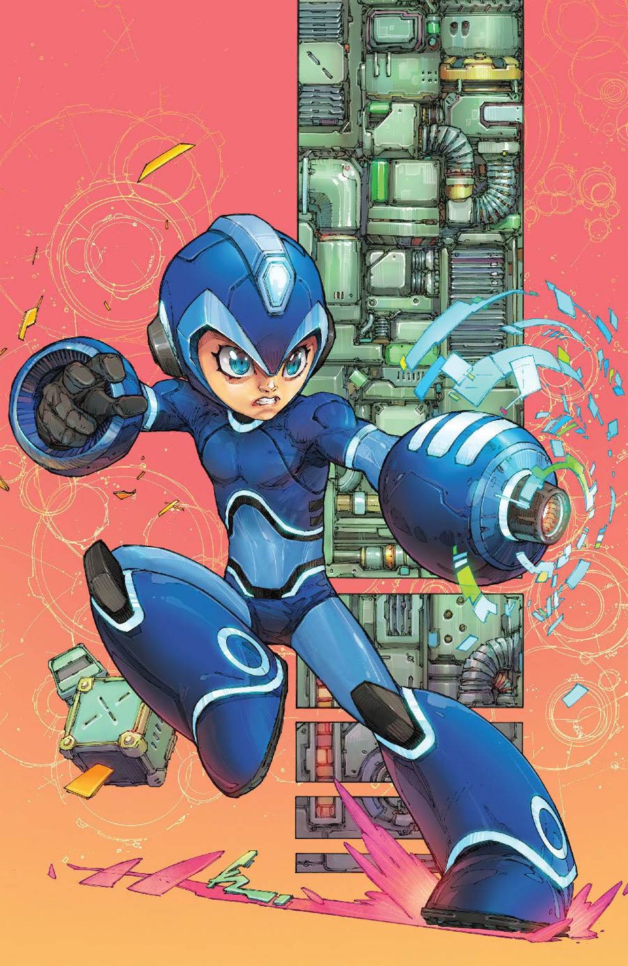 Mega Man Fully Charged #2 Cover B Variant Kenneth Rocafort Cover