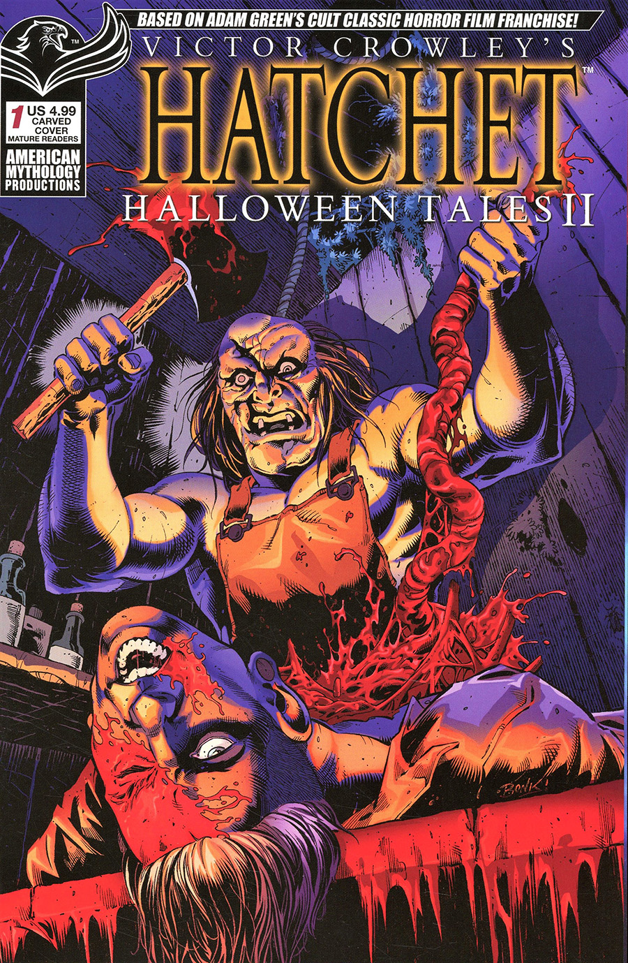 Victor Crowleys Hatchet Halloween Tales II Cover B Variant Richard Bonk Carved Cover