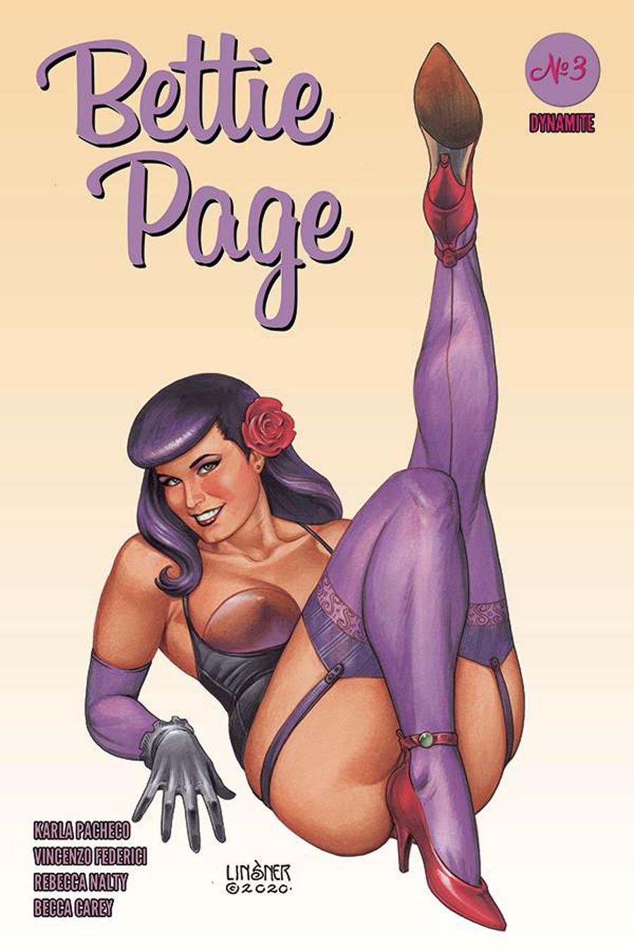 Bettie Page Vol 3 #3 Cover C Variant Joseph Michael Linsner Cover