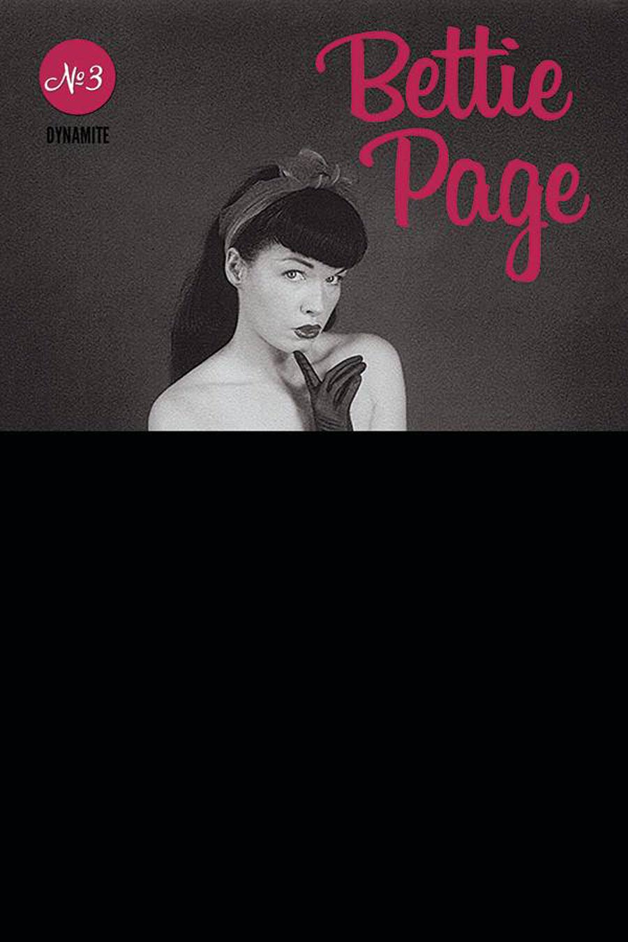 Bettie Page Vol 3 #3 Cover F Variant Black Bag Risque Photo Cover With Polybag