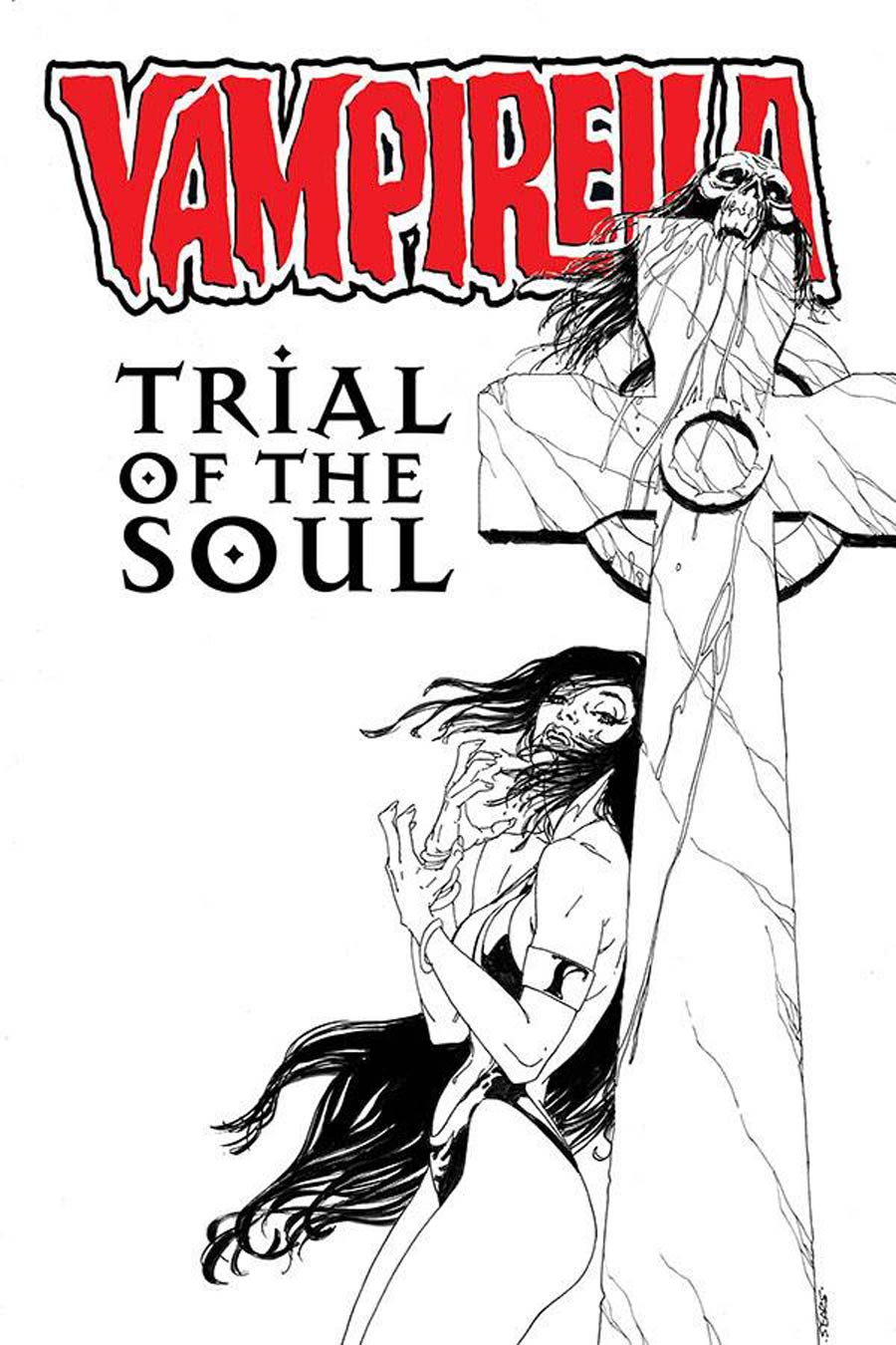 Vampirella Trial Of The Soul One Shot Cover B Variant Bart Sears Black & White Cover