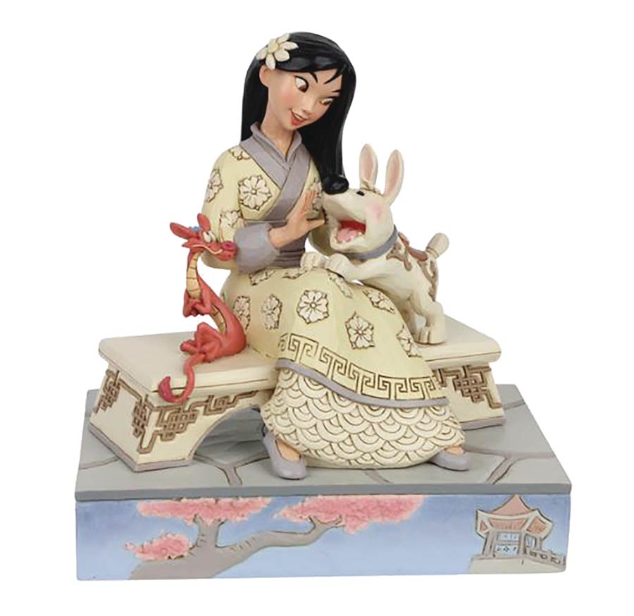 Disney Traditions White Woodlands Mulan 5.5-Inch Figurine