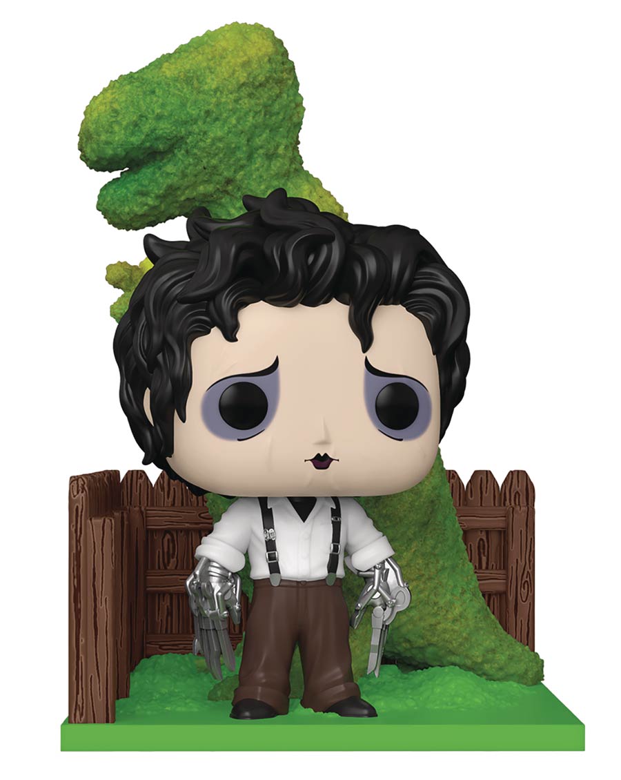 POP Deluxe Edward Scissorhands Edward And Dino Hedge Vinyl Figure