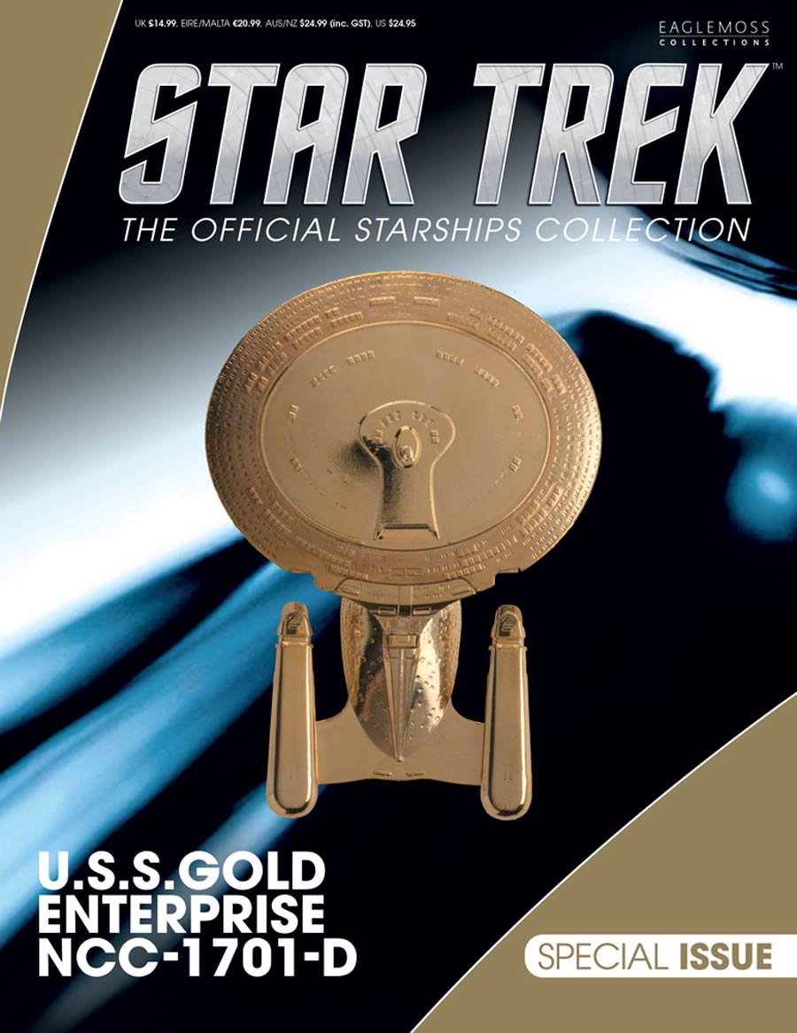 Star Trek Official Starships Collection Special #23 Gold USS Enterprise NCC-1701