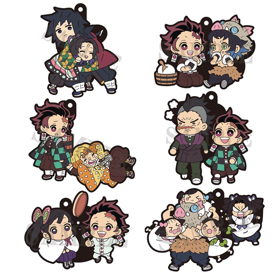 Demon Slayer Kimetsu No Yaiba Rubber Mascot Buddy Collection Vol 3 6-Piece Display