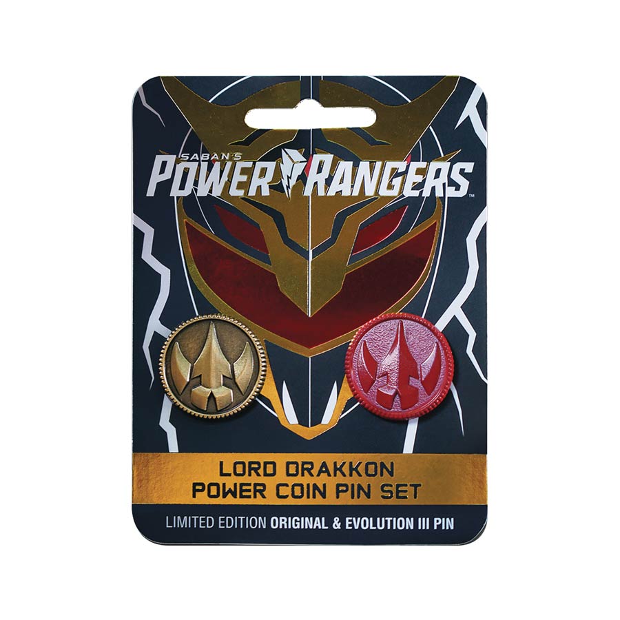 Power Rangers Lord Drakkon Power Coin Pin Set