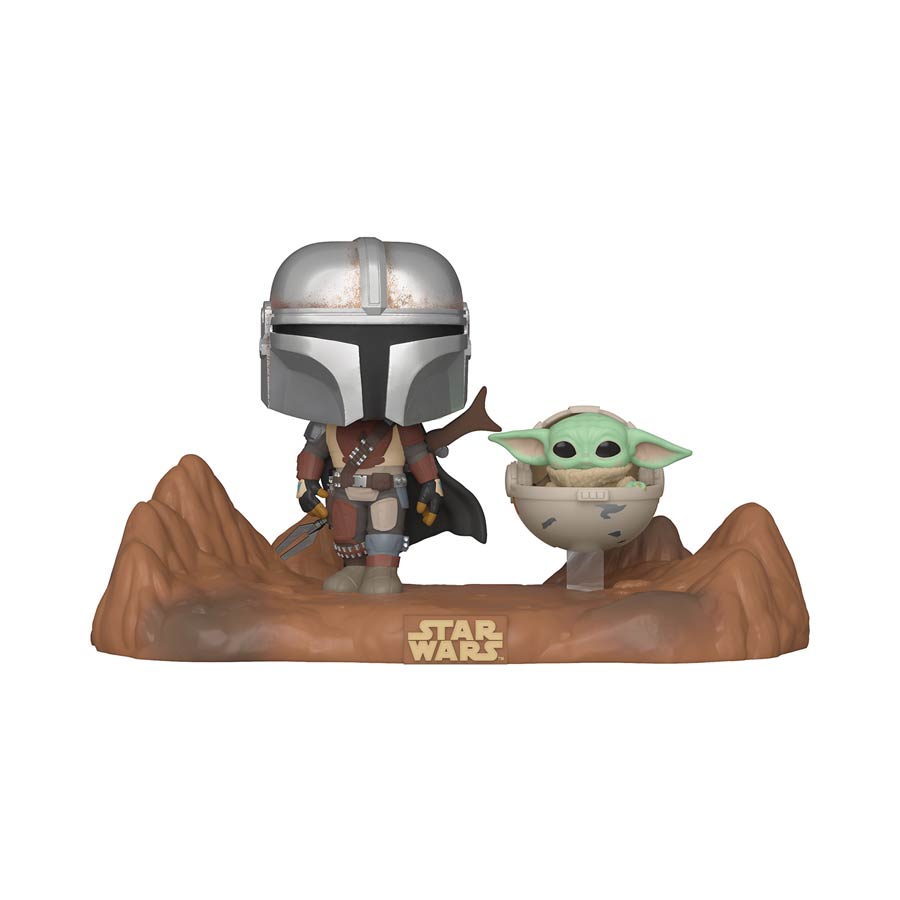 POP Moment Star Wars The Mandalorian Mandalorian and The Child Vinyl Bobble Head