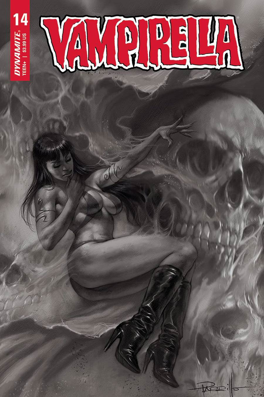 Vampirella Vol 8 #14 Cover J Incentive Lucio Parrillo Black & White Cover