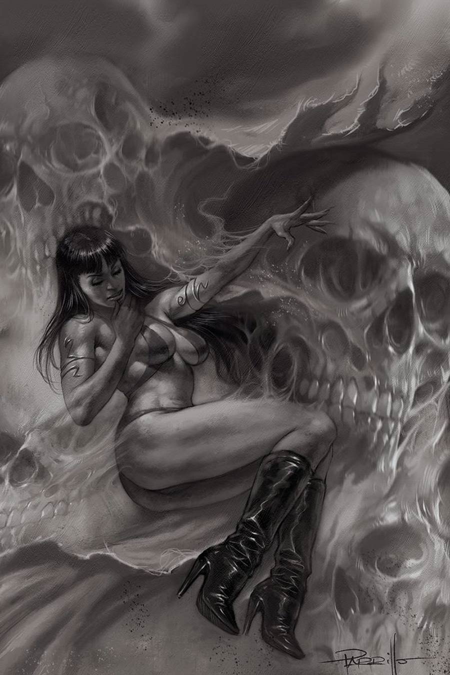 Vampirella Vol 8 #14 Cover U Incentive Lucio Parrillo Black & White Virgin Cover