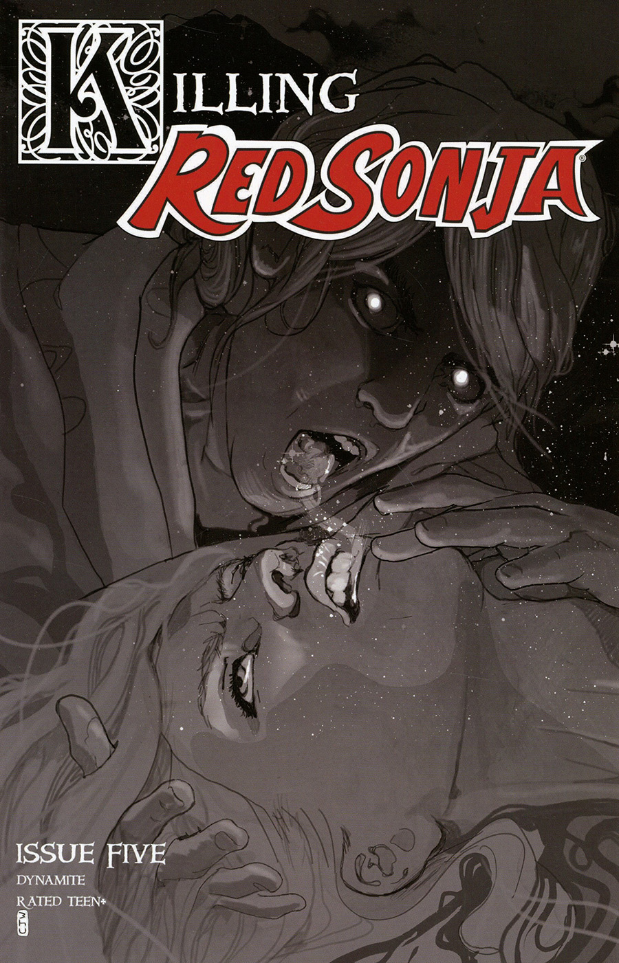 Killing Red Sonja #5 Cover E Incentive Christian Ward Grayscale Cover