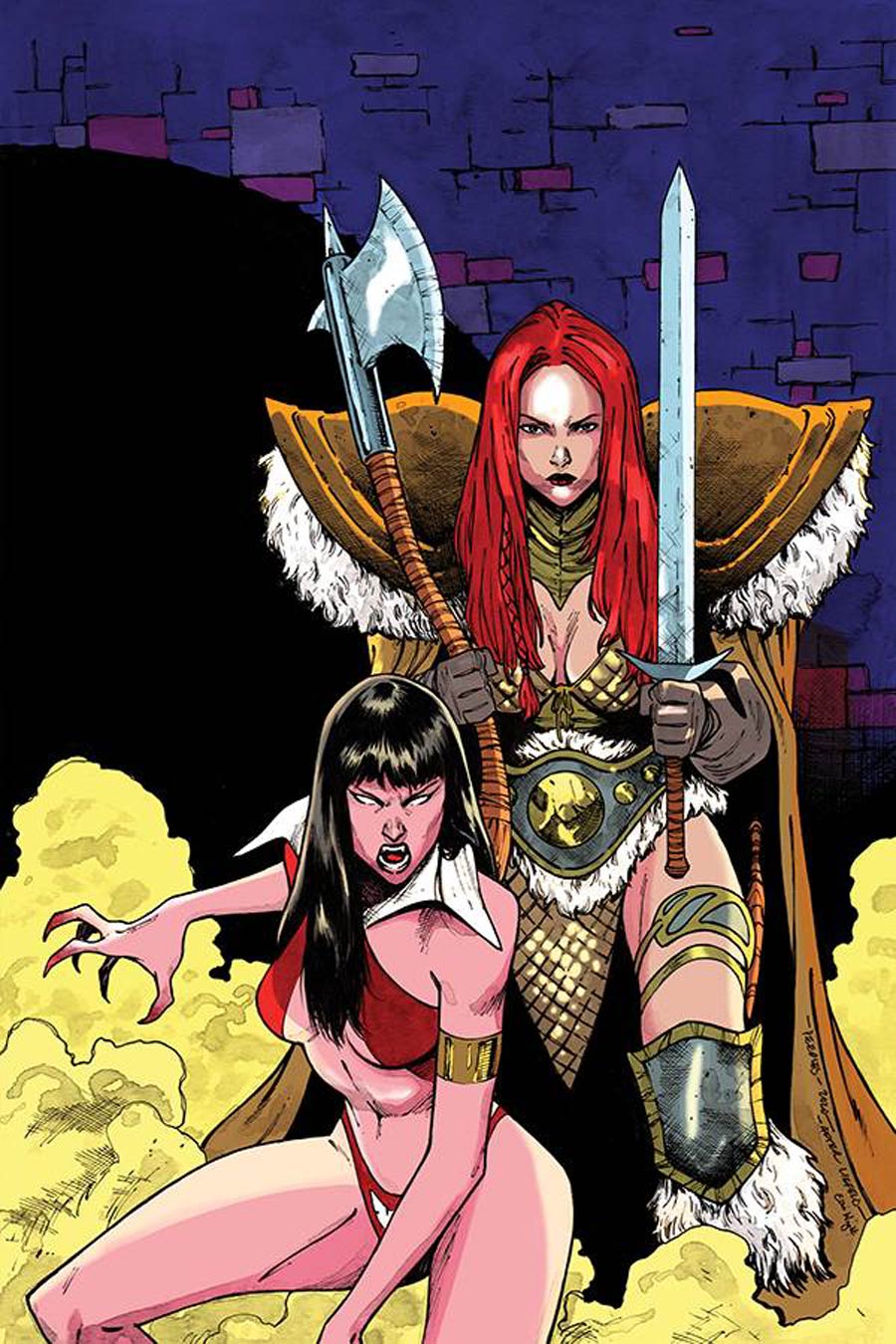 Vampirella Red Sonja #11 Cover T Limited Edition Brent Peeples Rob Liefeld Homage Virgin Cover