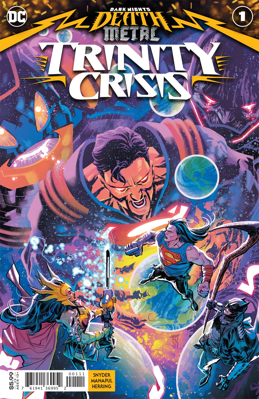 Dark Nights Death Metal Trinity Crisis One Shot Cover A Regular Francis Manapul Card Stock Cover