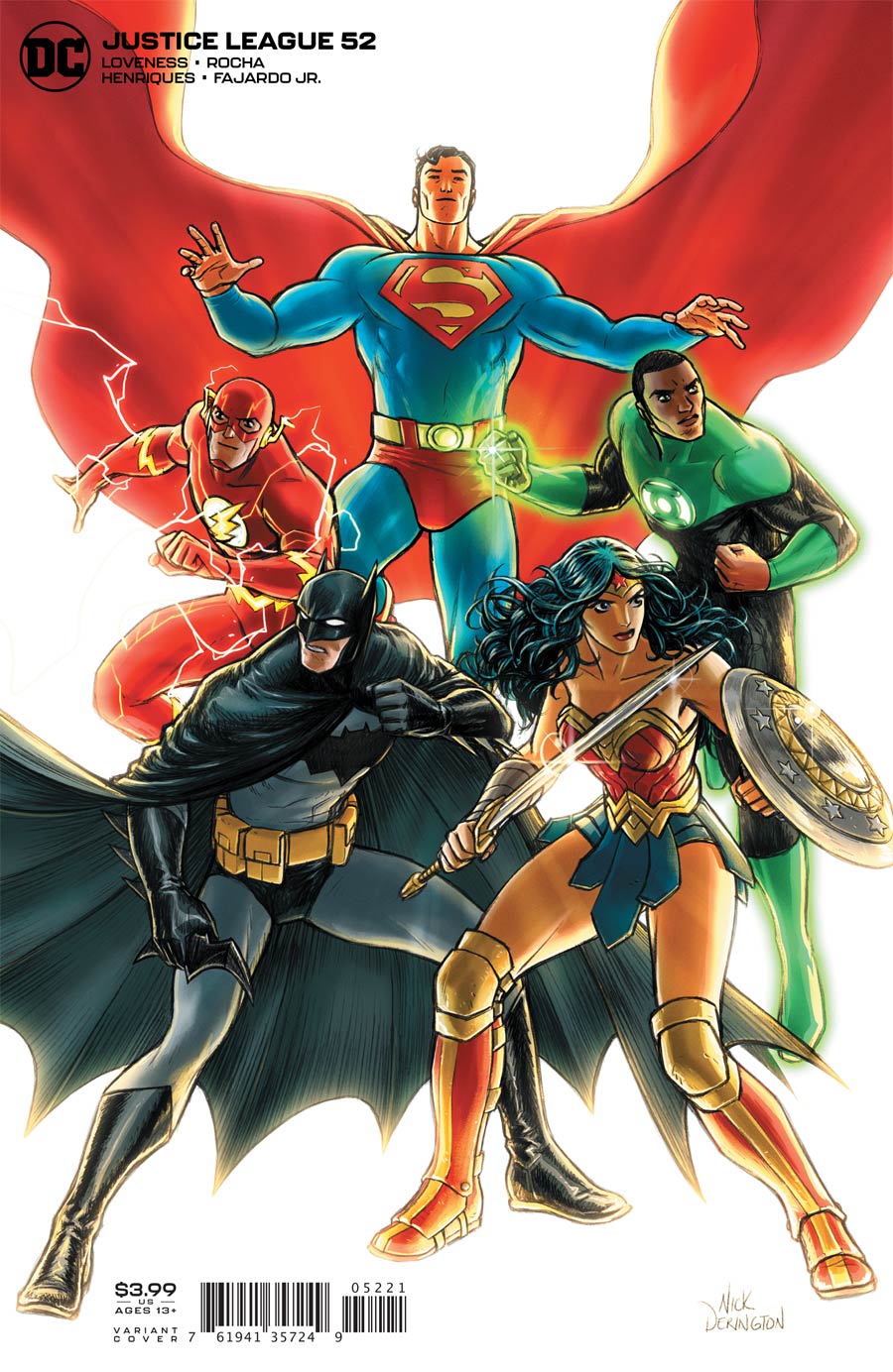 Justice League Vol 4 #52 Cover B Variant Nick Derington Cover