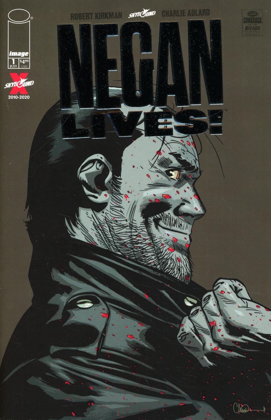 Negan Lives #1 Cover B Incentive Silver Variant Cover