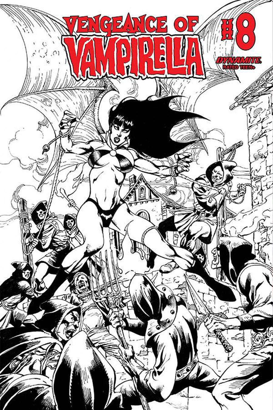 Vengeance Of Vampirella Vol 2 #8 Cover G Variant Roberto Castro Black & White Cover