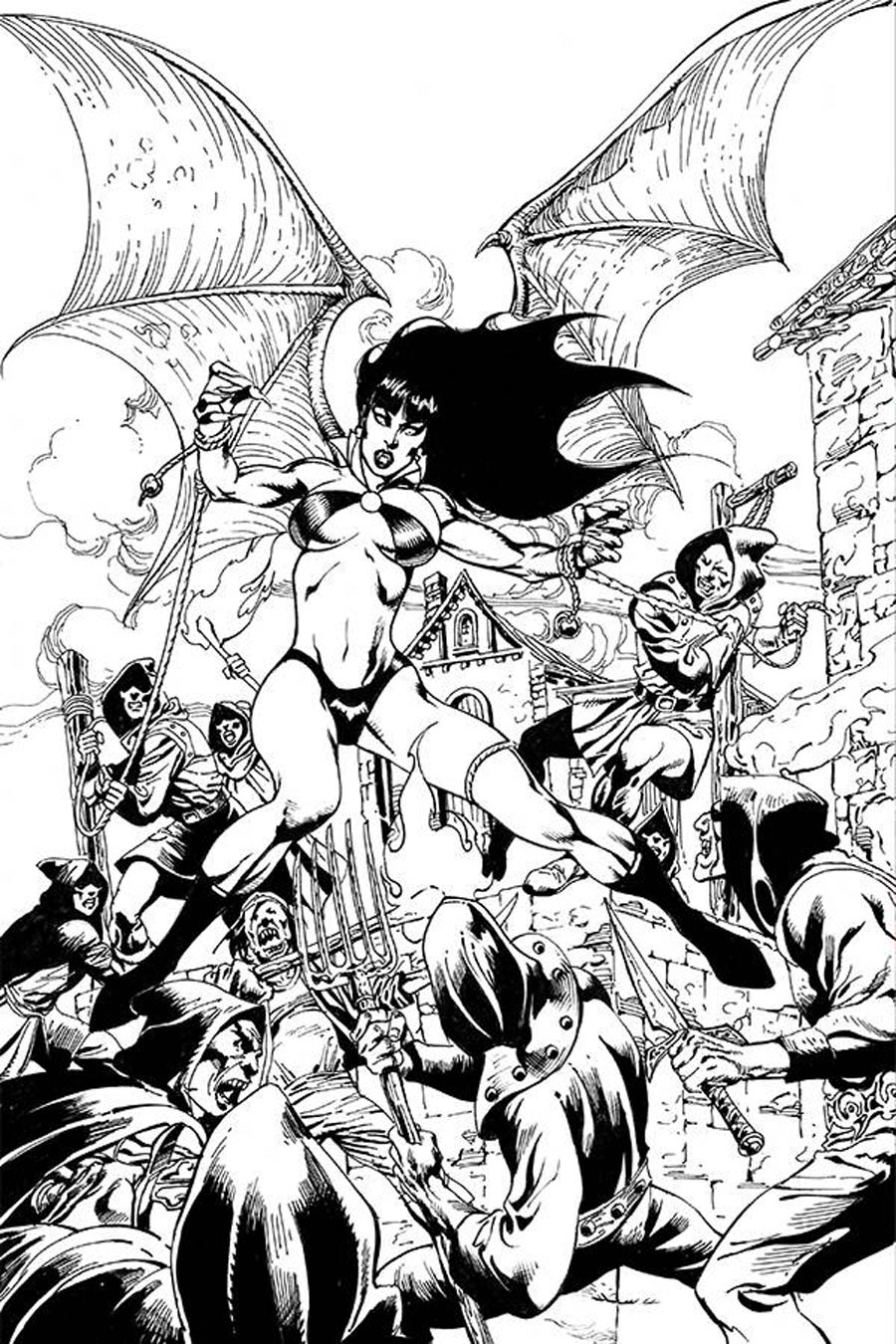 Vengeance Of Vampirella Vol 2 #8 Cover H Variant Roberto Castro Black & White Virgin Cover