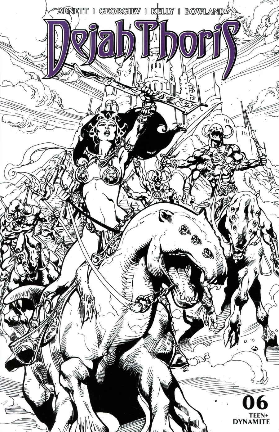 Dejah Thoris Vol 3 #6 Cover G Incentive Roberto Castro Black & White Cover