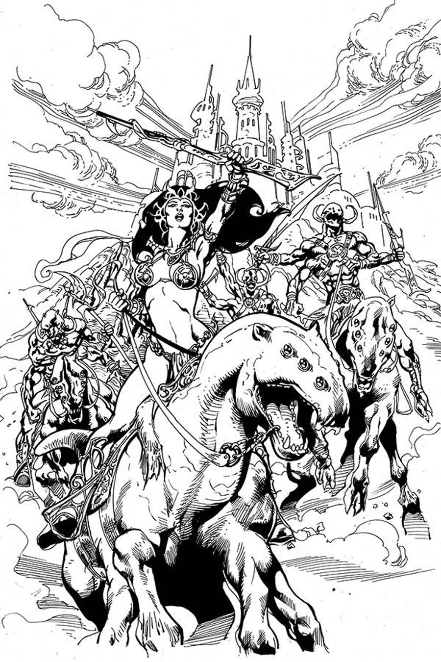 Dejah Thoris Vol 3 #6 Cover I Incentive Roberto Castro Black & White Virgin Cover