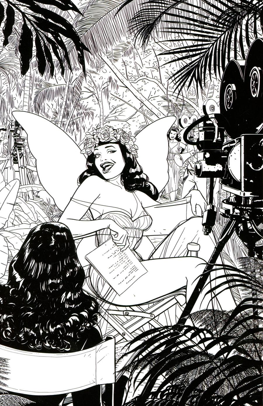 Bettie Page Vol 3 #1 Cover N Incentive Kano Black & White Virgin Cover