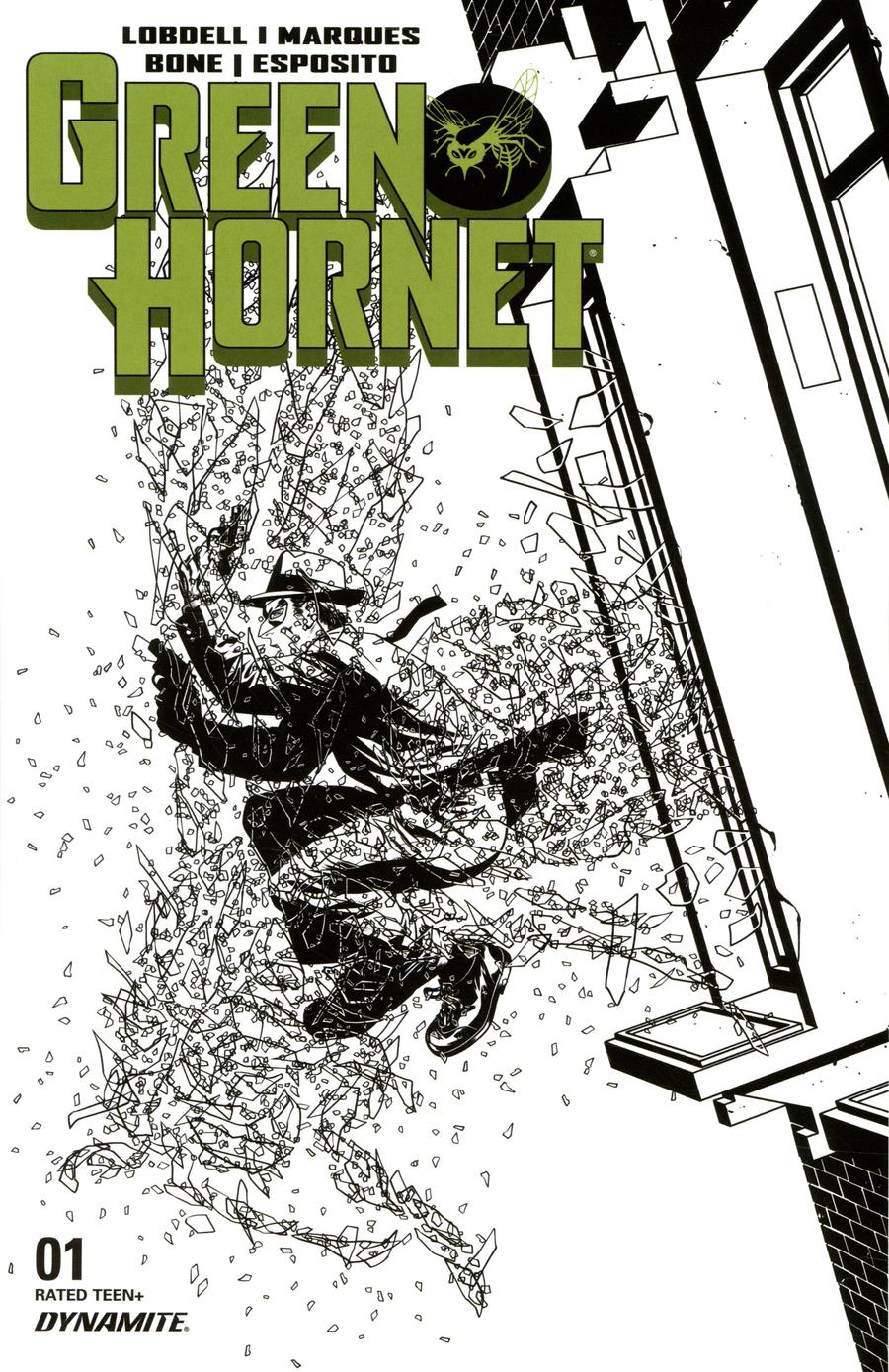 Green Hornet Vol 5 #1 Cover I Incentive Mike McKone Black & White Cover