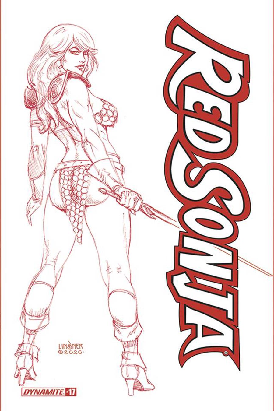 Red Sonja Vol 8 #17 Cover N Incentive Joseph Michael Linsner Tint Cover