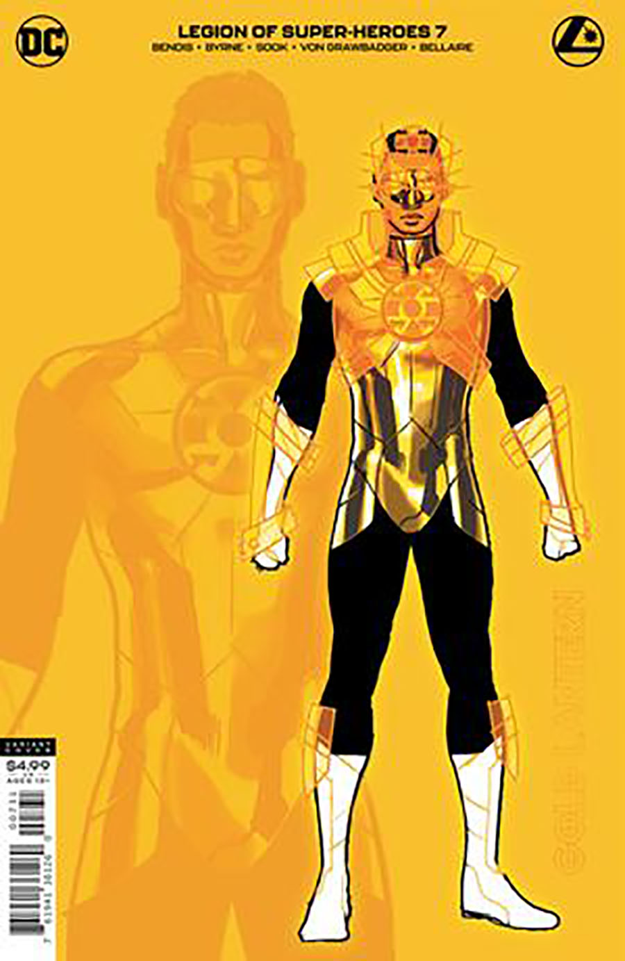 Legion Of Super-Heroes Vol 8 #7 Cover C Incentive Ryan Sook Gold Lantern Card Stock Variant Cover