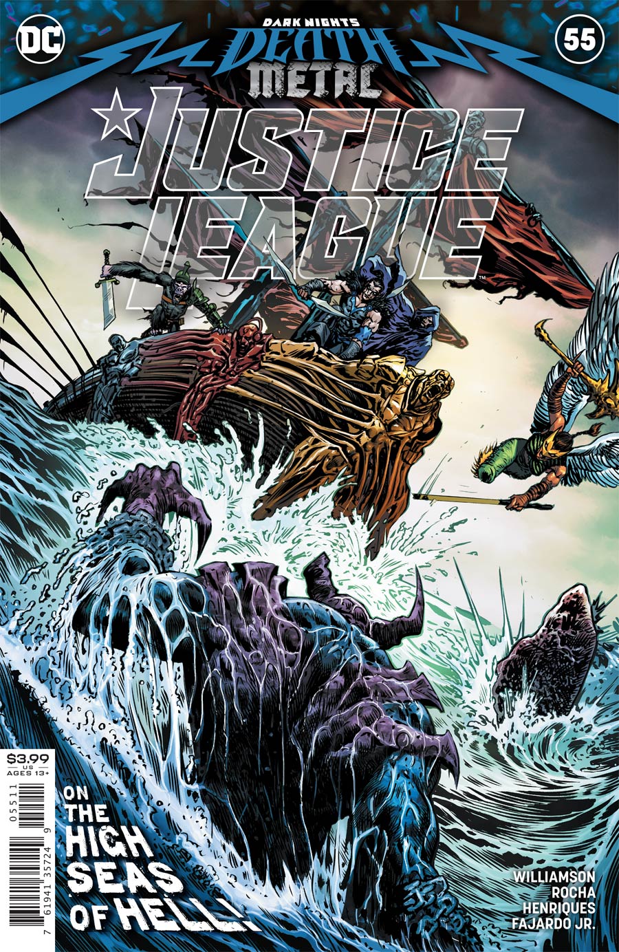 Justice League Vol 4 #55 Cover A Regular Liam Sharp Cover (Dark Nights Death Metal Tie-In)