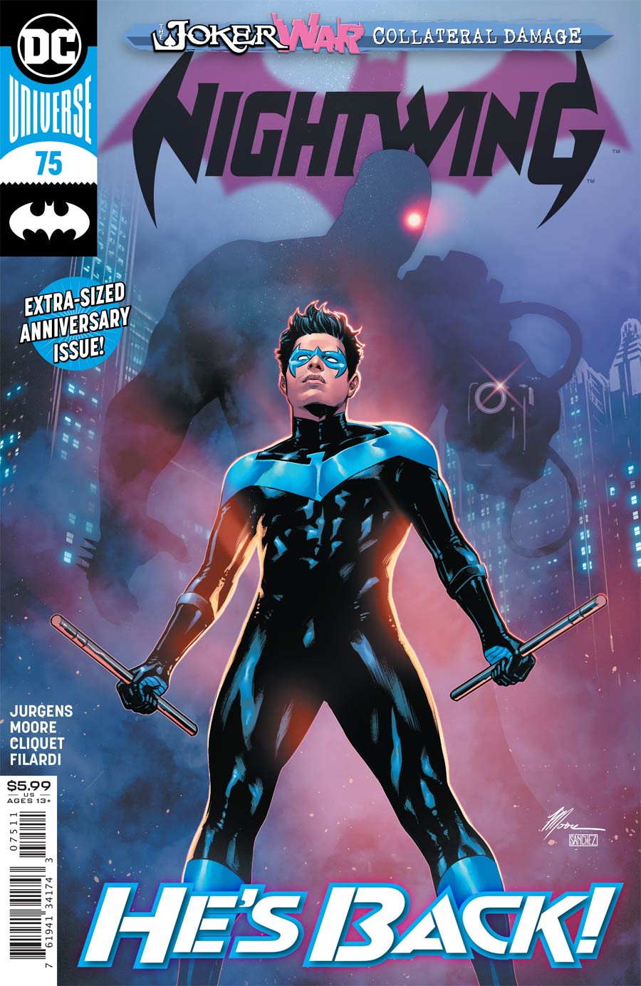 Nightwing Vol 4 #75 Cover A Regular Travis Moore Cover (Joker War Fallout Tie-In)