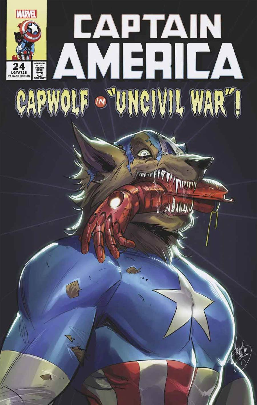 Captain America Vol 9 #24 Cover C Variant Mirka Andolfo Cap Wolf Horror Cover