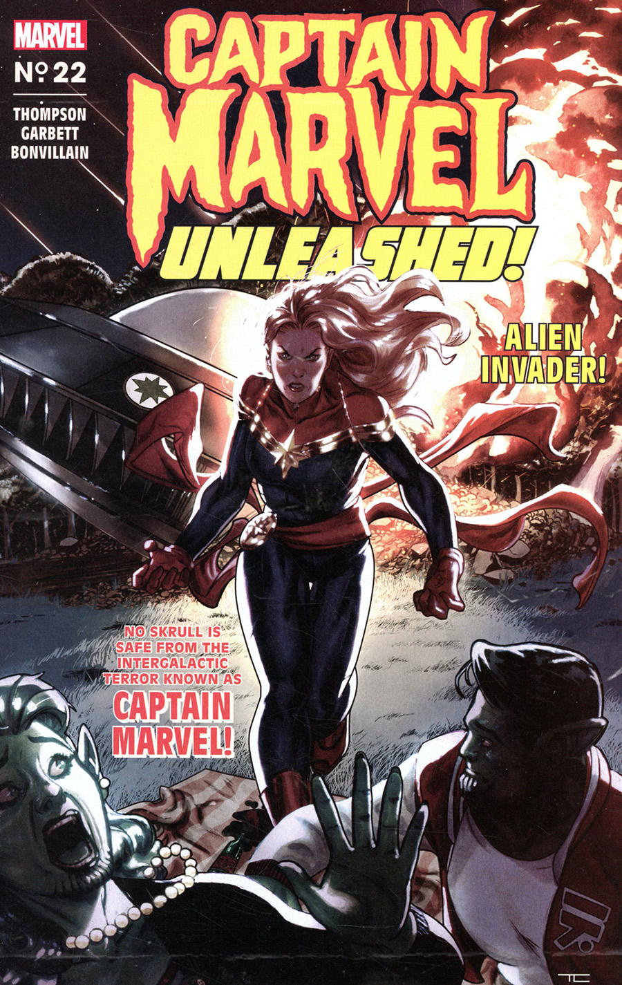 Captain Marvel Vol 9 #22 Cover B Variant Taurin Clarke Captain Marvel Unleashed Horror Cover