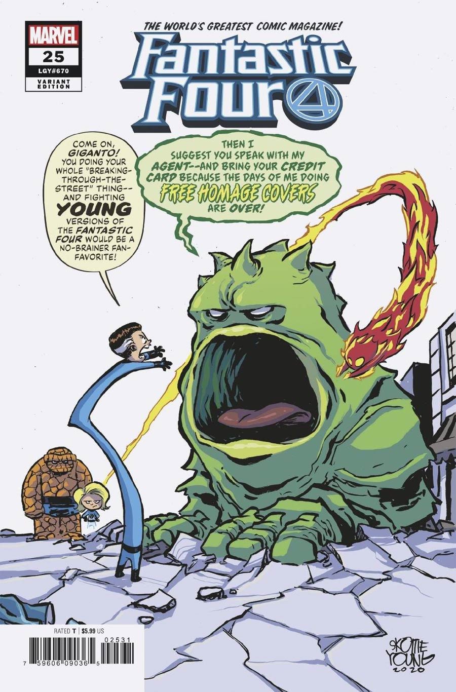 Fantastic Four Vol 6 #25 Cover C Variant Skottie Young Cover