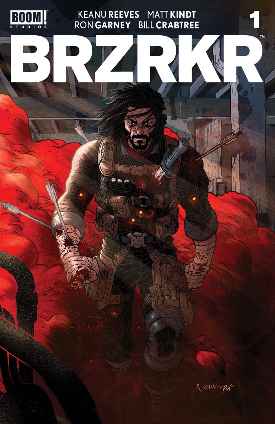 BRZRKR (Berzerker) #1 Cover A Regular Rafael Grampa Red Smoke Cover