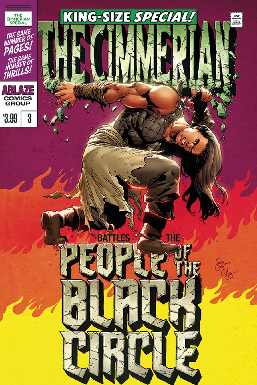 Cimmerian People Of The Black Circle #3 Cover D Variant Fritz Casas King Size Hulk Special Parody Cover