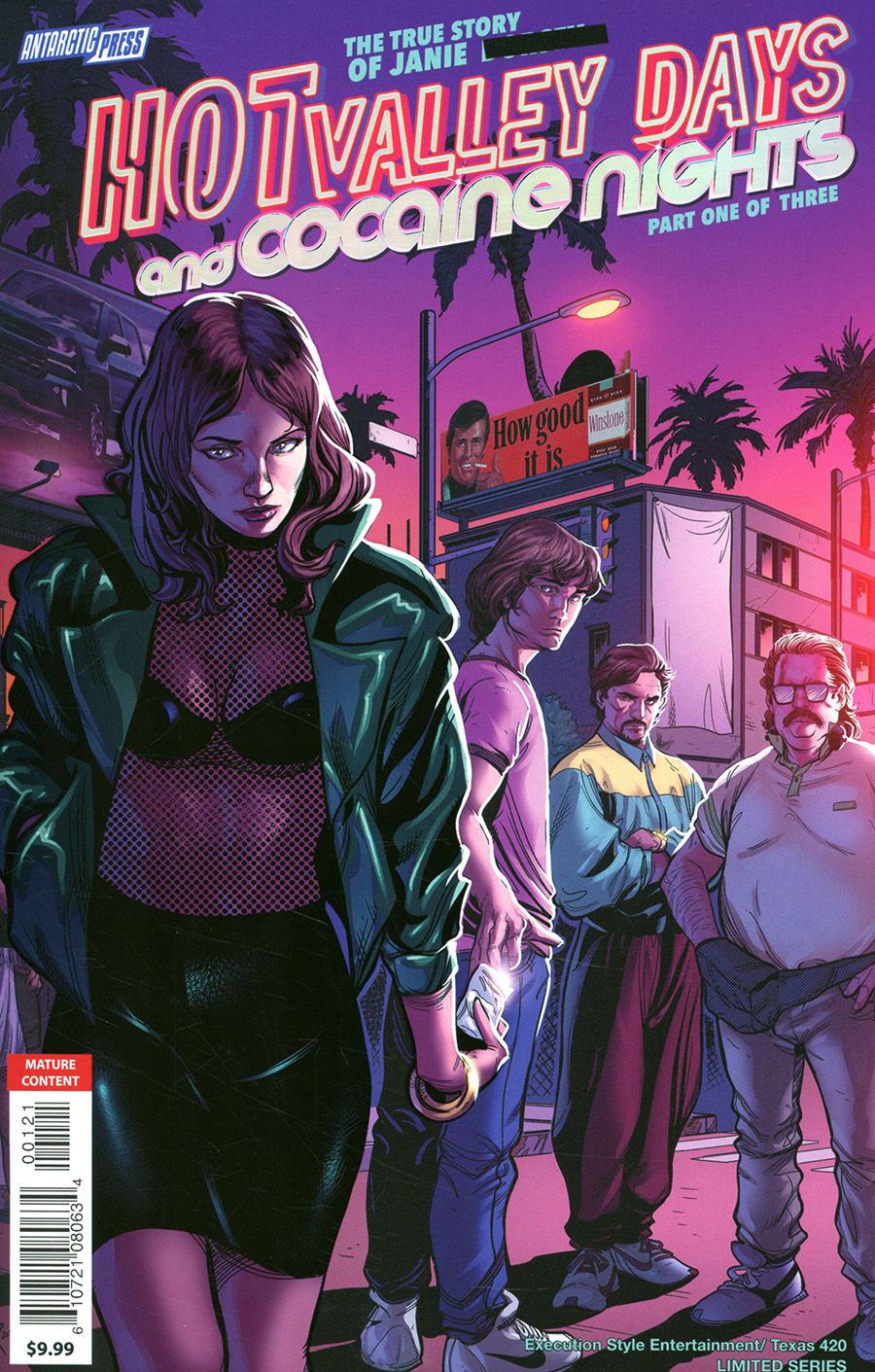 Hot Valley Days And Cocaine Nights (Antarctic Press) #1 Cover B Variant Rainbow Delight Holo-Foil Cover