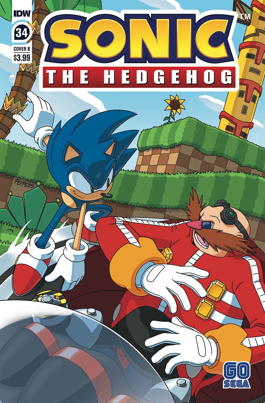 Sonic The Hedgehog Vol 3 #34 Cover B Variant Jamal Peppers Cover