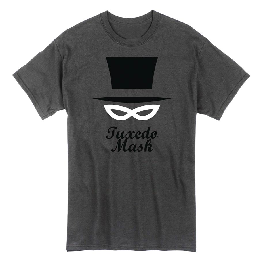 Sailor Moon Tuxedo Mask Symbol Gray T-Shirt Large
