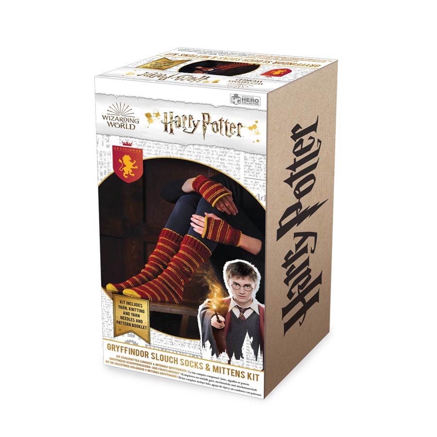 Harry Potter Wizarding World Knit Kit Fingerless Mittens & Socks - Gryffindor