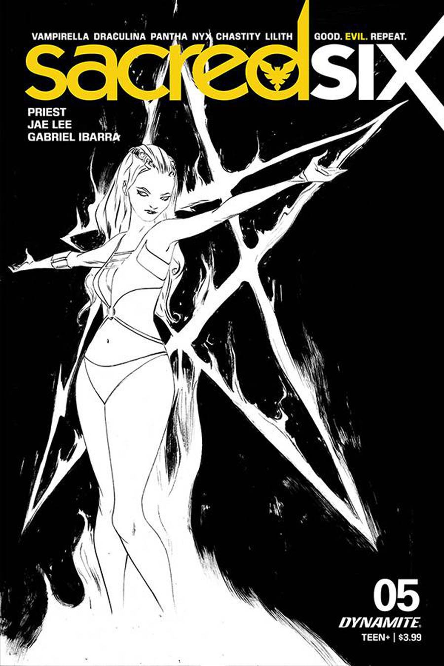 Sacred Six #5 Cover N Incentive Jae Lee Black & White Cover