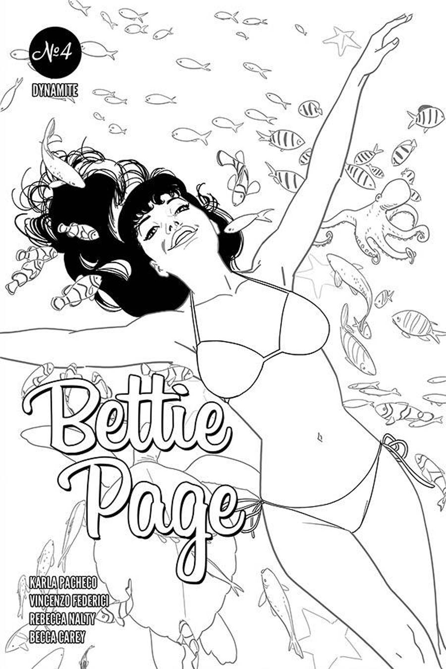 Bettie Page Vol 3 #4 Cover H Incentive Kano Black & White Cover